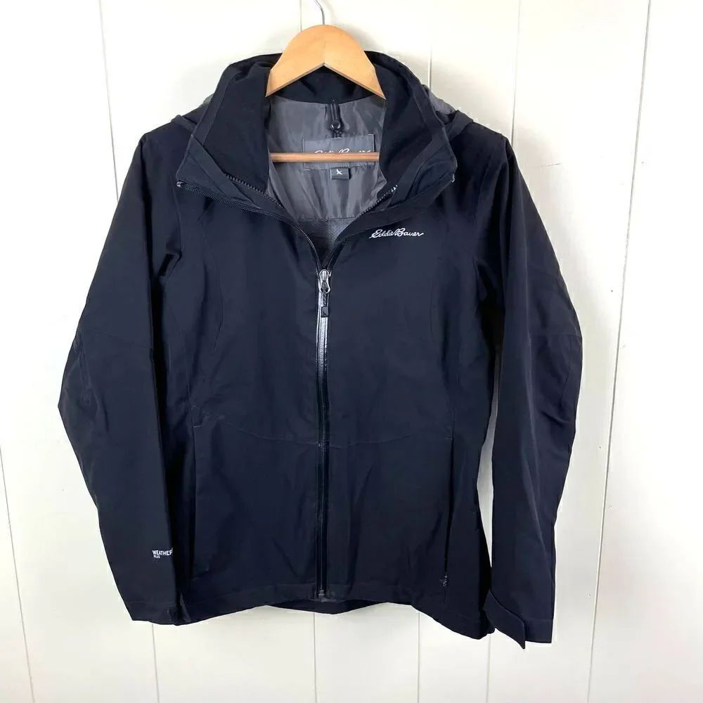 Eddie Bauer Weatheredge Plus Hooded Waterproof Breathable Shell Jacket Women’s S